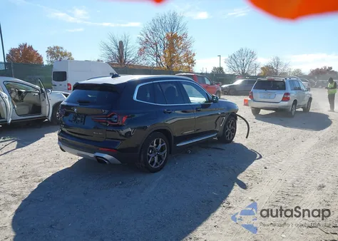 2022 BMW X3 xDrive30I из США, поврежденный, VIN WBX57DP01NN169486